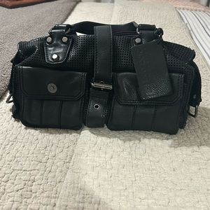 Leather cross body handbag